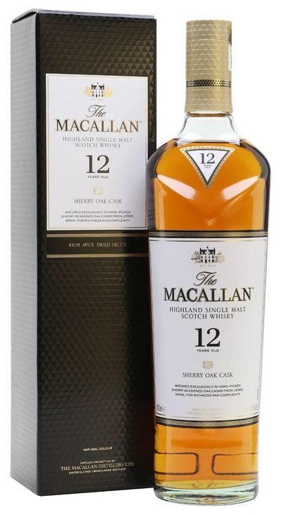Macallan 12y Sherry Oak 70cl 40° 89,50€