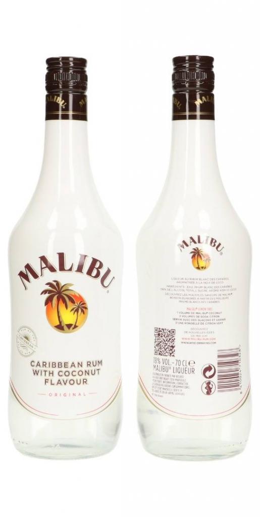 Malibu 70cl 18 % vol 11,95€