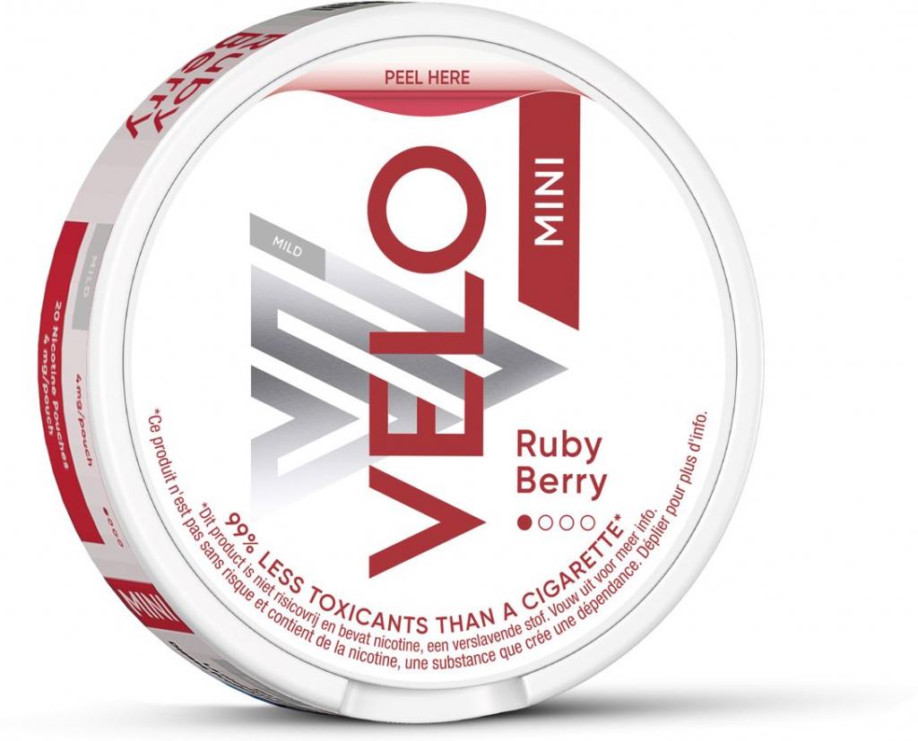 Velo Ruby Berry 4mg Mini 20 5,00€