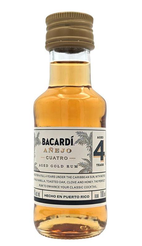 Bacardi Cuatro Aged Gold Rum 10cl 40 % vol 5,90€