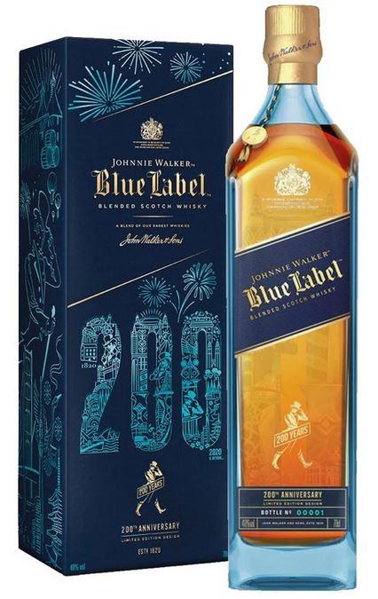 Jw. Blue Label 200th Anniversary Le. Design + Gb 70cl 40 % vol 199,00€