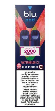 Blu Bar Pods Watermelon 9mg 2pods/2ml 8,50€