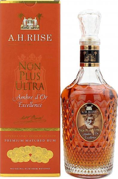 A.H.Riise Non Plus Ultra Ambre Or Excellence + Gb 70cl 42° 98,50€