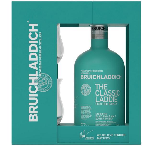 Bruichladdich Scottish Barley + 2 Verres + Gb 70cl 50 % vol 44,50€