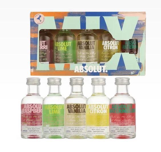 Absolut Mix Set 5 X 50 Ml 25cl 38.8 % vol 15,95€