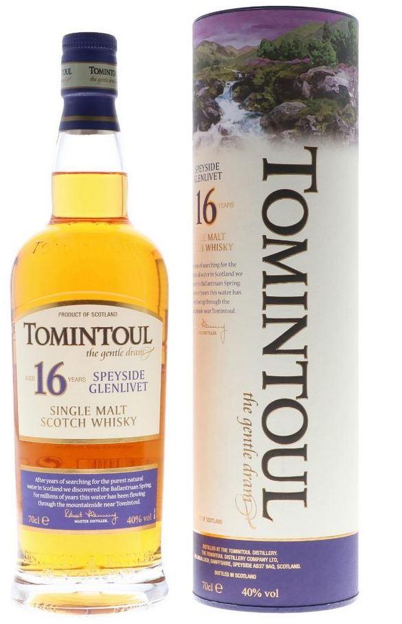Tomintoul 16 Years + Gb 70cl 40 % vol 58,50€