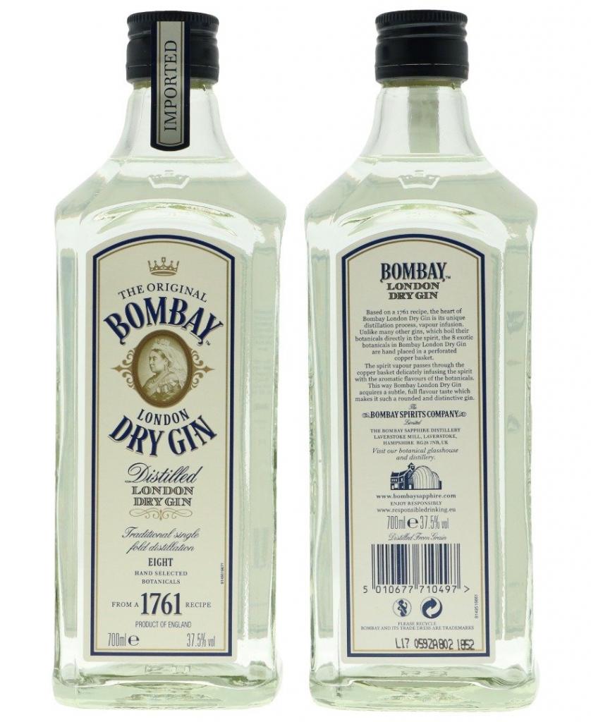 Bombay London Dry Gin 70cl 40° 10,95€