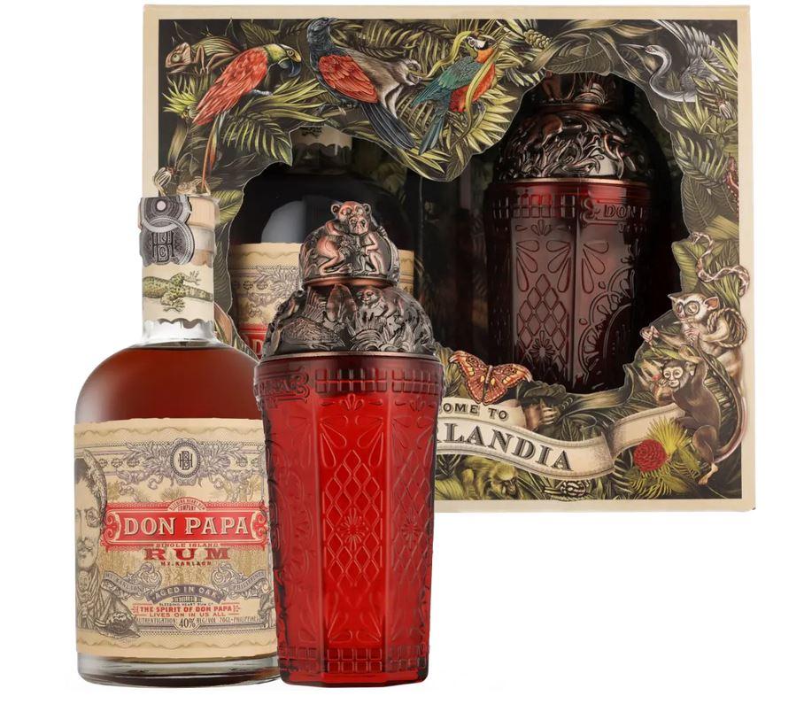 Don Papa Single Island Rum + Shaker Giftset 70cl 40 % vol 54,90€