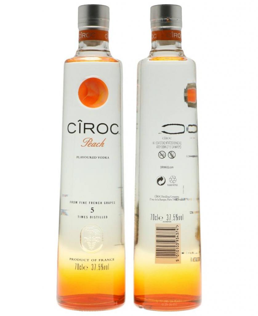 Ciroc Peach Carton De 6 Bt 70cl 37.5° 120,00€