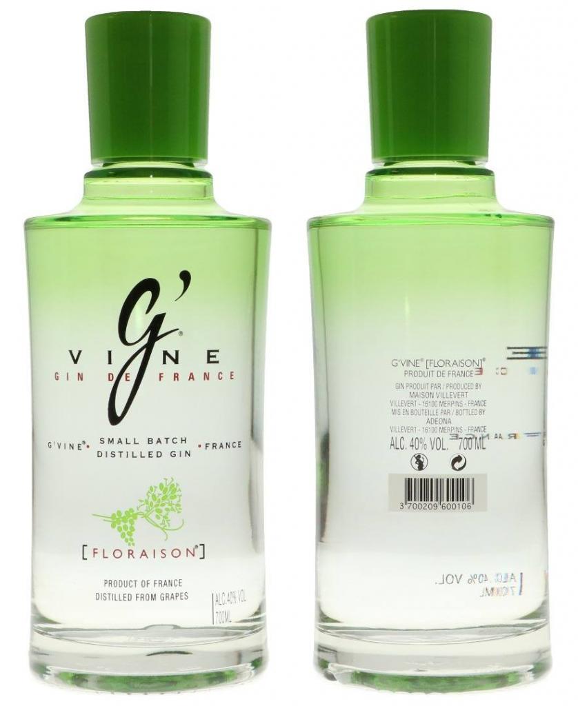 Gvine Gin De France Floraison 70cl 40 % vol 29,95€