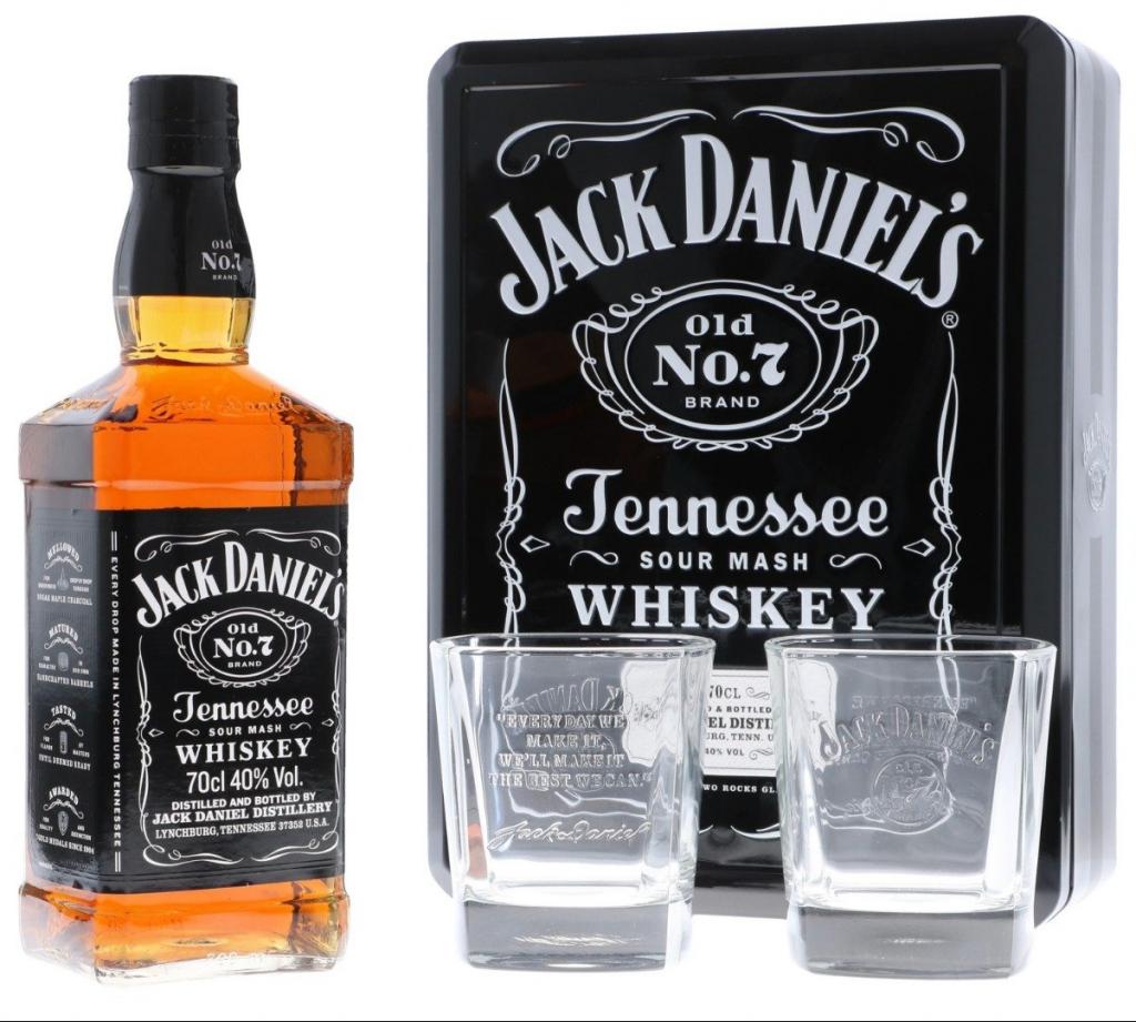 Jack Daniels Box + 2 Verres 70cl 40 % vol 22,95€
