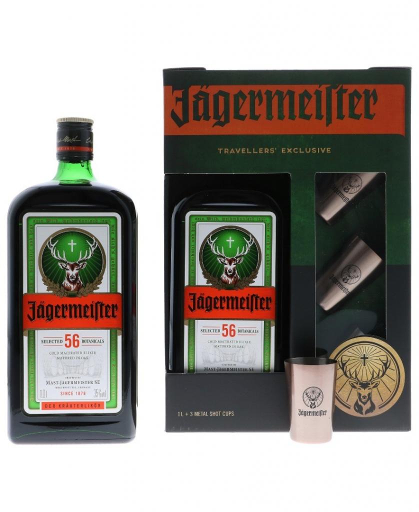 Jagermeister + 3 Shotglasses 100cl 35° 20,95€