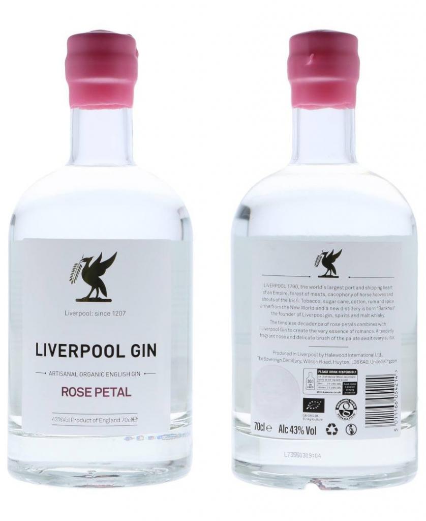 Liverpool Gin Rose Petal 70cl 43 % vol 34,50€
