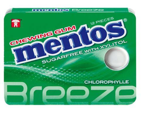 Mentos Gum Chlorophylle 17.5g 1,25€