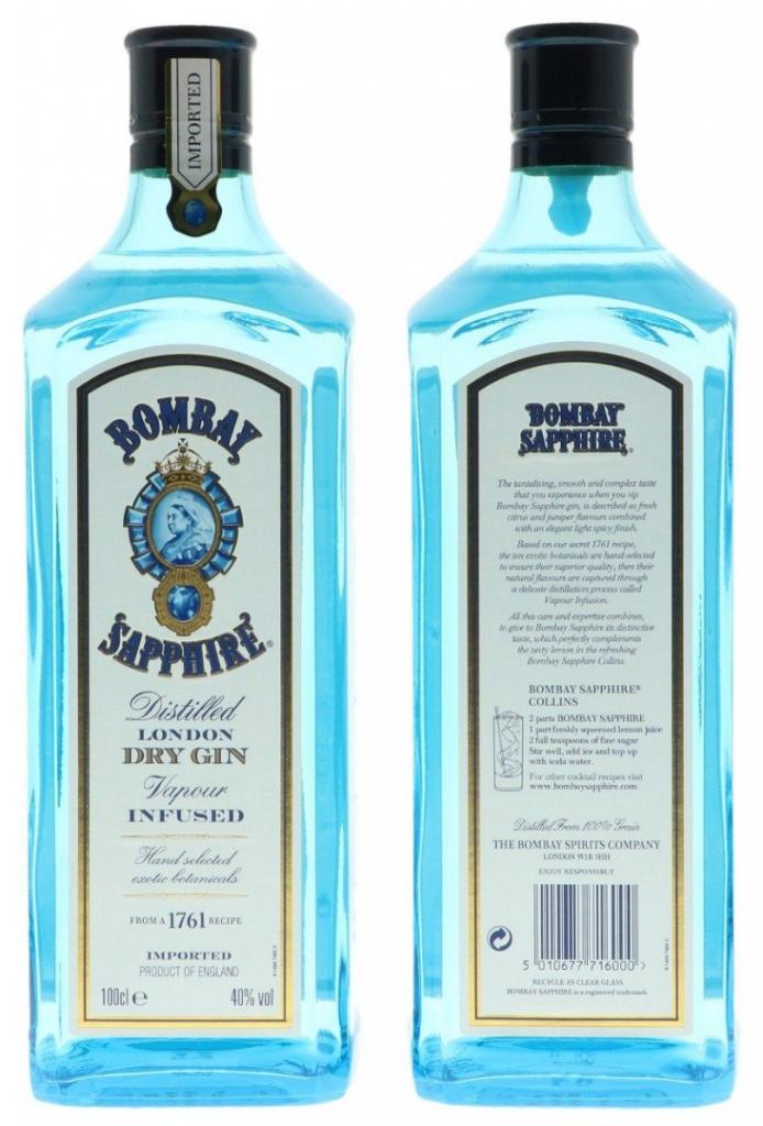 Bombay Sapphire 100cl 40 % vol 23,95€