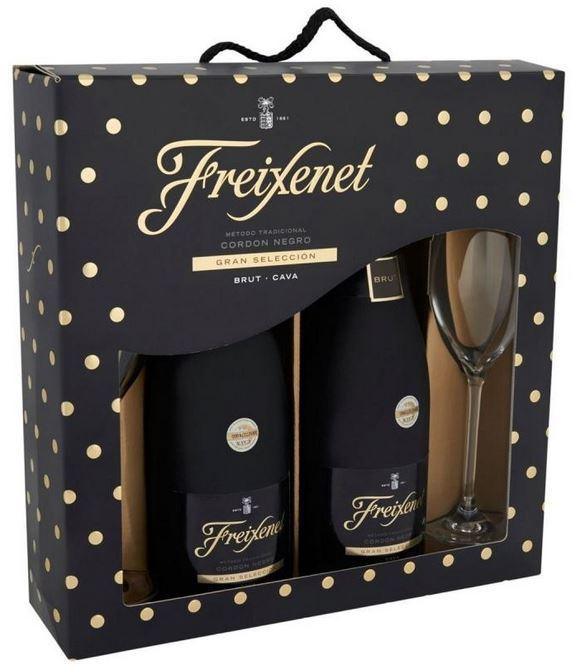 Freixenet Cordon Negro Brut + 2 Verres 150cl 2*75cl 11.5 % vol 12,95€
