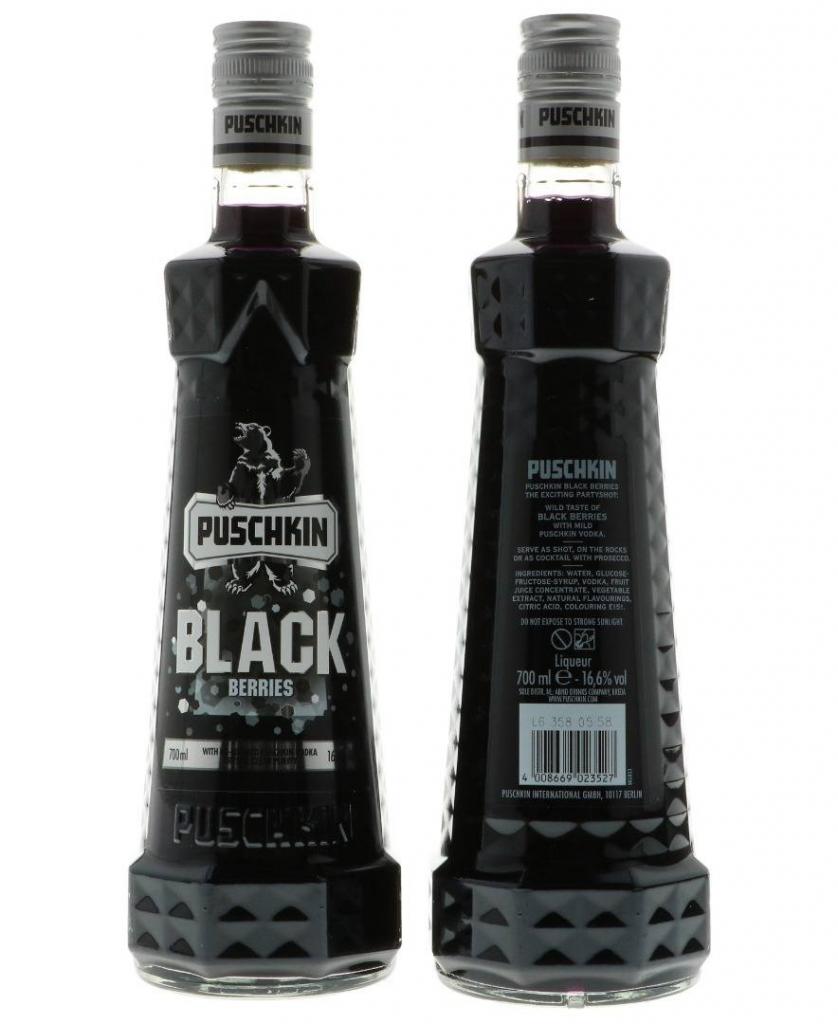 Puschkin Black Berries 70cl 16.6° 6,40€