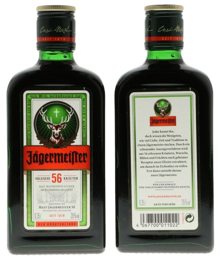 Jägermeister 35cl 35 % vol 7,15€